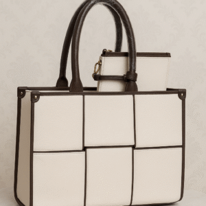 Ace Solid Structured Tote Bag – With Pouch